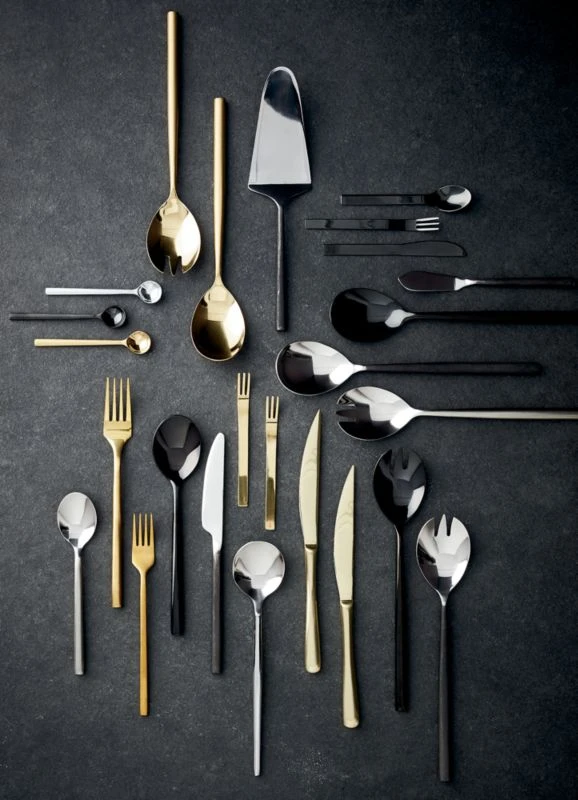 20-Piece Rush Blackened Handle Flatware Set 5 20-Piece Rush Blackened Handle Flatware Set - Image 3