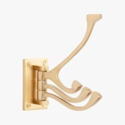 Brass 3-Prong Swivel Towel Hook -Cb2 3ProngSwvlHookBrassS19