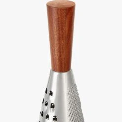 Acacia And Stainless Steel Cone Cheese Grater -Cb2 AcaciaNSSGraterAVS19