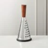 Acacia And Stainless Steel Cone Cheese Grater 1 Acacia And Stainless Steel Cone Cheese Grater -Cb2 AcaciaNSSGraterSHS19