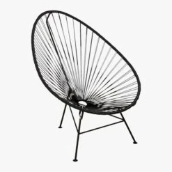 Acapulco Black Outdoor Chair -Cb2 AcapulcoLoungeChairBlack3QS17