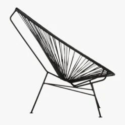 Acapulco Black Outdoor Chair -Cb2 AcapulcoLoungeChairBlackSDS17