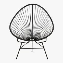 Acapulco Black Outdoor Chair -Cb2 AcapulcoLoungeChairBlackSOS17