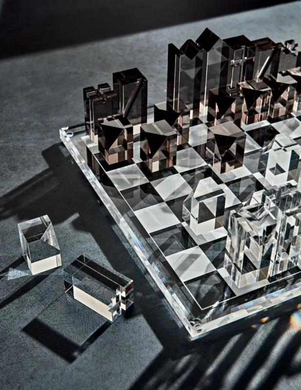 Clear And Smoke Grey Acrylic Chess Set 6 Clear And Smoke Grey Acrylic Chess Set - Image 4
