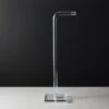 Acrylic And Polished Nickel Free Standing Toilet Paper Holder -Cb2 AcrylicNNickelFrStdgTpHldrSHF19