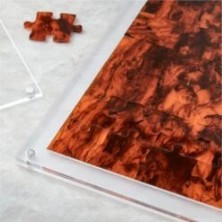 Brown Swirl Acrylic Puzzle 8 Brown Swirl Acrylic Puzzle -Cb2 AcrylicSwirlPuzzleHAV2SHF22