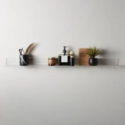 Clear Acrylic Wall Shelf 36" -Cb2 AcrylicWallLedge36inROF19