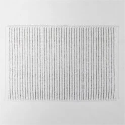 Aiden White And Black Cotton Bath Mat 24"x36"