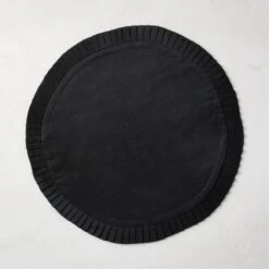 Alcott Black Round Placemat