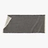 Alex Reversible Black And White Bath Runner Rug 24"x60" -Cb2 AlexRvrsblBkWhtBthRunnerSSS21