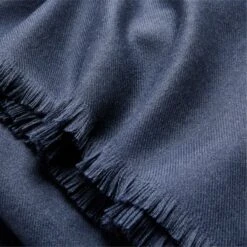 Alpaca Navy Throw Blanket 40"x60" -Cb2 AlpacaBlackIrisThrowAV2SSF22