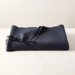 Alpaca Navy Throw Blanket 40"x60"