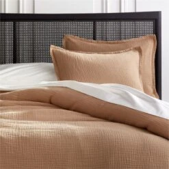 Alto Organic Cotton Camel Duvet Cover And Shams