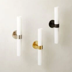 Amie Blackened Brass Wall Sconce Light -Cb2 AmieWallSconceCollectionFHF23