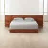 Andes Acacia Wood Platform Queen Bed With Nightstands -Cb2 AndesQueenBedAcaciaSHS21 1x1