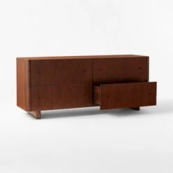 Andora Low 4-Drawer Wood Dresser -Cb2 AndoraWoodLowDresser3QAVSSS22