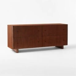 Andora Low 4-Drawer Wood Dresser -Cb2 AndoraWoodLowDresser3QSSS22