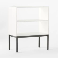 Aptum White Metal Bookcase -Cb2 AptumModBookshelf3QSSF21