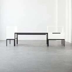 Aptum White Metal Bookcase -Cb2 AptumModularGroup1FHF21