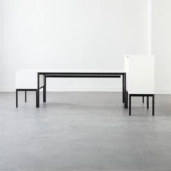 Aptum White Metal Bookcase -Cb2 AptumModularGroup3FHF21