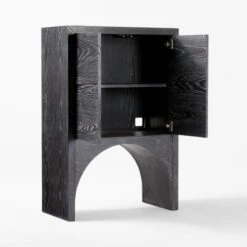 Augusta Black Entryway Cabinet -Cb2 ArcBlkEntrywayCabinet3QAVSSS22