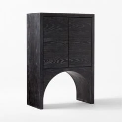 Augusta Black Entryway Cabinet -Cb2 ArcBlkEntrywayCabinet3QSSS22