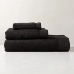 Arlow Organic Cotton Black Bath Towel Set