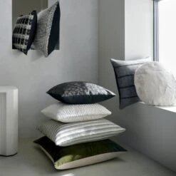 Keelie Ivory Grid Throw Pillow With Down-Alternative Insert 23" -Cb2 ArrowEmbroideredPillowFB21 1x1 1