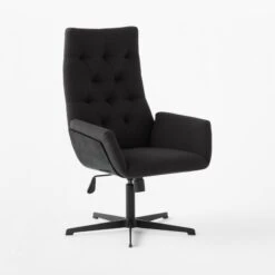 Arzella Charcoal Burl Office Chair 10 Arzella Charcoal Burl Office Chair -Cb2 ArzellaChair3QSSF21