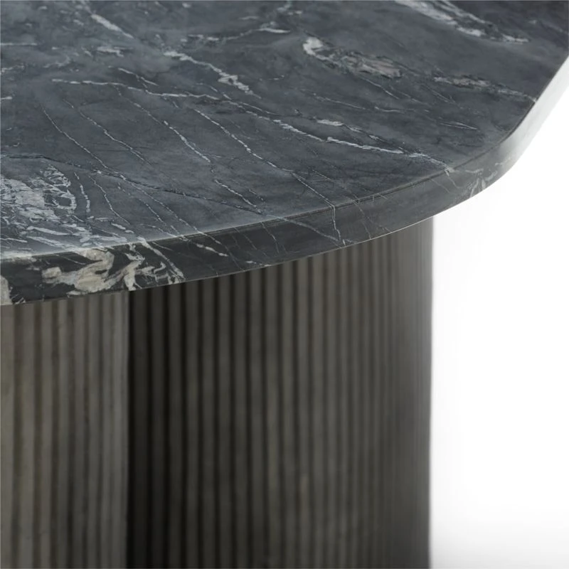 Aster Black Marble And Aluminum Dining Table 9 Aster Black Marble And Aluminum Dining Table - Image 7