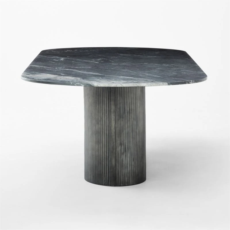 Aster Black Marble And Aluminum Dining Table 8 Aster Black Marble And Aluminum Dining Table - Image 6