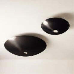 Auden Blackened Brass Flush Mount Light 16.5" -Cb2 AudenFlushMountsGroupFHF22