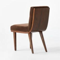Axel Tufted Mocha Velvet Dining Chair -Cb2 AxelTftdWdBckChairChclt3QBSSF22