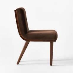 Axel Tufted Mocha Velvet Dining Chair -Cb2 AxelTftdWdBckChairChcltSDSSF22