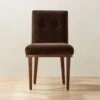 Axel Tufted Mocha Velvet Dining Chair 2 Axel Tufted Mocha Velvet Dining Chair -Cb2 AxelTftdWdBckChairChcltSHF22