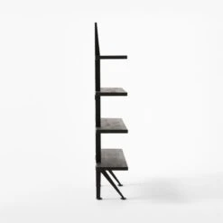 Azzurra Black Metal And Wood Bookshelf -Cb2 AzzurraBookcaseSDSSF22