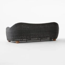 Bacio Graphite Rattan Outdoor Sofa With Grey Sunbrella® Cushions 12 Bacio Graphite Rattan Outdoor Sofa With Grey Sunbrella® Cushions -Cb2 BacioGreySofa3QBSSS23