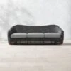 Bacio Graphite Rattan Outdoor Sofa With Grey Sunbrella® Cushions 1 Bacio Graphite Rattan Outdoor Sofa With Grey Sunbrella® Cushions -Cb2 BacioGreySofaSHS23 1