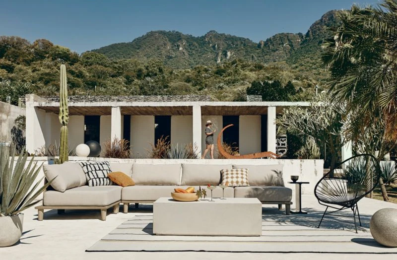 Baixa 3-Piece Wood Outdoor Patio Sectional Sofa 4 Baixa 3-Piece Wood Outdoor Patio Sectional Sofa - Image 2