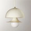 Bali White Pendant Light 14"