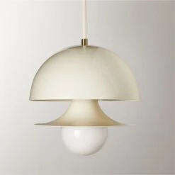 Bali White Pendant Light 14"