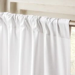 White Cotton Basketweave Window Curtain Panel 48"x84" 9 White Cotton Basketweave Window Curtain Panel 48"x84" -Cb2 BasketweaveIIPnlWht96RO2F18