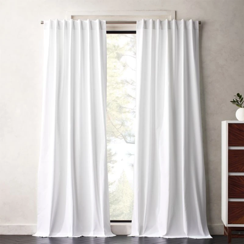 White Cotton Basketweave Window Curtain Panel 48"x84" 3 White Cotton Basketweave Window Curtain Panel 48"x84"