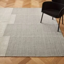 Bass Grey Handloomed Area Rug 5'x8' -Cb2 BassGreyHndlmdRug8x10SHF21