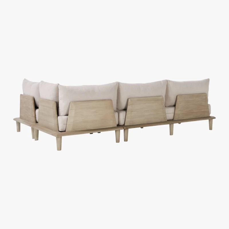 Baixa 3-Piece Wood Outdoor Patio Sectional Sofa 8 Baixa 3-Piece Wood Outdoor Patio Sectional Sofa - Image 6