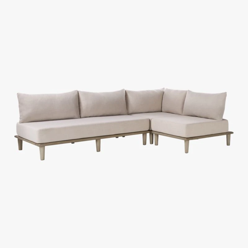 Baixa 3-Piece Wood Outdoor Patio Sectional Sofa 6 Baixa 3-Piece Wood Outdoor Patio Sectional Sofa - Image 4