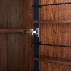 Bayamo Dark Blue Wood Bar Cabinet 19 Bayamo Dark Blue Wood Bar Cabinet -Cb2 BayamoStandingBarAVSSS23