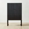 Bayamo Dark Blue Wood Bar Cabinet 1 Bayamo Dark Blue Wood Bar Cabinet -Cb2 BayamoStandingBarSHS23