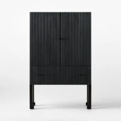 Bayamo Dark Blue Wood Bar Cabinet 14 Bayamo Dark Blue Wood Bar Cabinet -Cb2 BayamoStandingBarSOSSS23