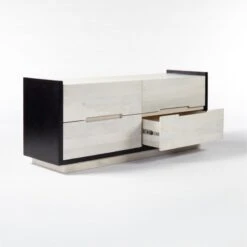 Beaufort 4-Drawer Whitewashed Wood Dresser -Cb2 BeaufortBlchdWdLowDrssr3QAVSSS21